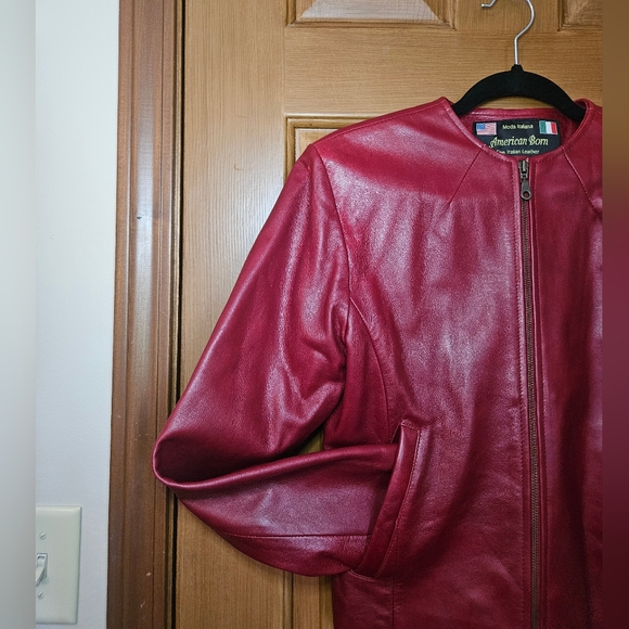 Red Leather Jacket - Picture 5 of 6